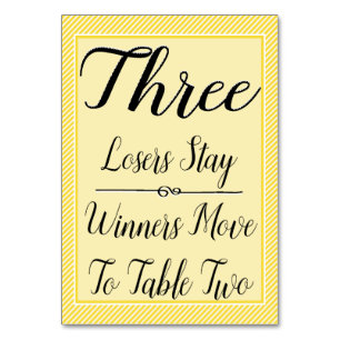 Bunco-tabelkaart #3 - Stijlvolle gele streep Kaart