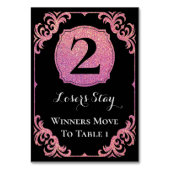Bunco-tabelkaart elegante roze glitter Twee Kaart (Voorkant)
