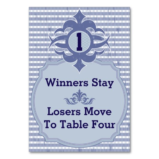 Bunco-tabelkaart - Paarse speldencode 1 Kaart (Voorkant)