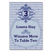 Bunco-tabelkaart - Paarse speldencode 3 Kaart (Achterkant)