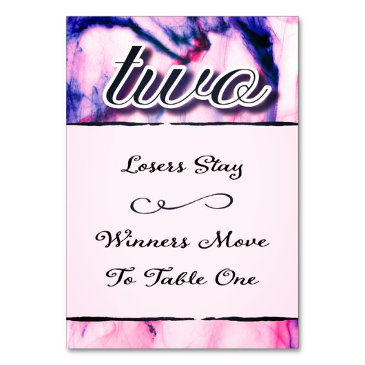 Bunco Table Card Waterverf Two Kaart (Voorkant)