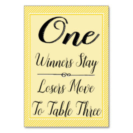 Bunco Table Kaart #1 - Stijlvolle gele streep