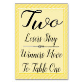 Bunco Table Kaart #2 - Stijlvolle Gele Streep (Achterkant)