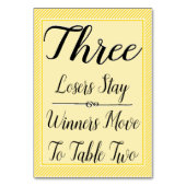 Bunco Table Kaart #3 - Stijlvolle Gele Streep (Achterkant)