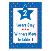 Bunco Table Kaart - Patriottisch Rood, Wit & Blauw (Achterkant)