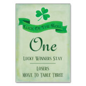 Bunco Table One March Saint Patricks Kaart (Achterkant)