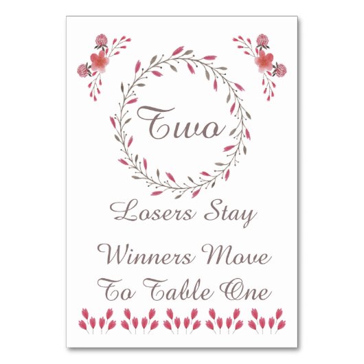 Bunco Tafel Kaart -  Bloemen #2 (Voorkant)