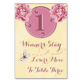 Bunco Tafel Kaart - Roze pioen #1 (Achterkant)