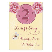 Bunco Tafel Kaart - Roze Pioen #2 (Voorkant)