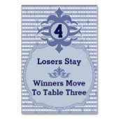 Bunco-tafelkaart - Paarse speldencode #4 Kaart (Achterkant)