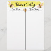 Bunco Tally Score-blad (Voorkant)