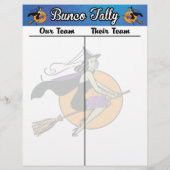 Bunco Tally Score Sheet Witch Oktochtthema (Achterkant)