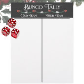 Bunco Tally Sheet - Winterkerstfeestdag
