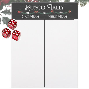 Bunco Tally Sheet - Winterkerstfeestdag