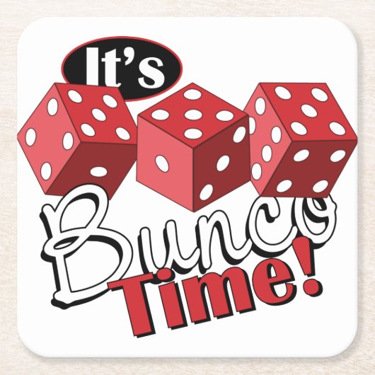 Bunco TIme Kartonnen Onderzetters (Voorkant)