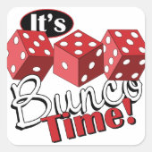 Bunco TIme Vierkante Sticker (Voorkant)