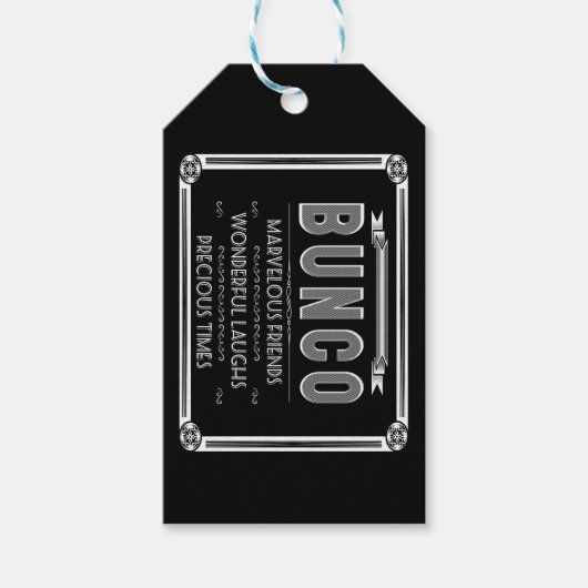 Bunco  Typografie Cadeaulabel (Voorkant)