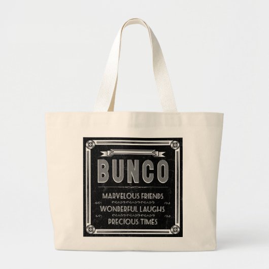 Bunco  Typografie Grote Tote Bag (Voorkant)