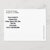 Bunco  Typografie Invite Uitnodiging Briefkaart (Achterkant)