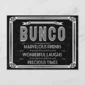 Bunco  Typografie Invite Uitnodiging Briefkaart (Voorkant)