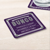 Bunco  Typografie Kartonnen Onderzetters (Schuin)