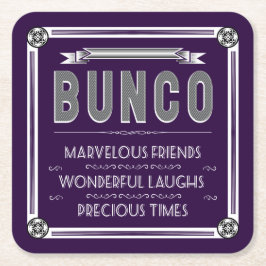 Bunco Typografie Kartonnen Onderzetters