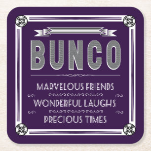 Bunco  Typografie Kartonnen Onderzetters