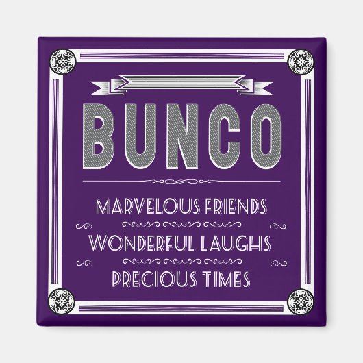 Bunco  Typografie Magneet (Voorkant)