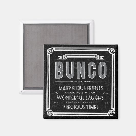 Bunco Typografie Magneet (Voorkant / Achterkant)