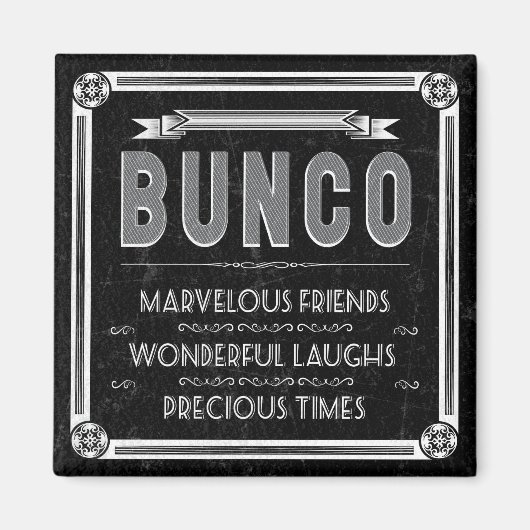 Bunco  Typografie Magneet (Voorkant)