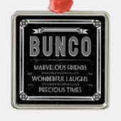 Bunco  Typografie Metalen Ornament (Voorkant)