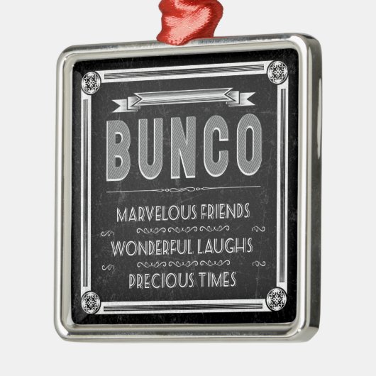 Bunco  Typografie Metalen Ornament (Links)