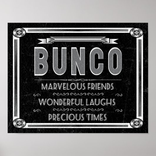 Bunco Typografie Poster (Voorkant)