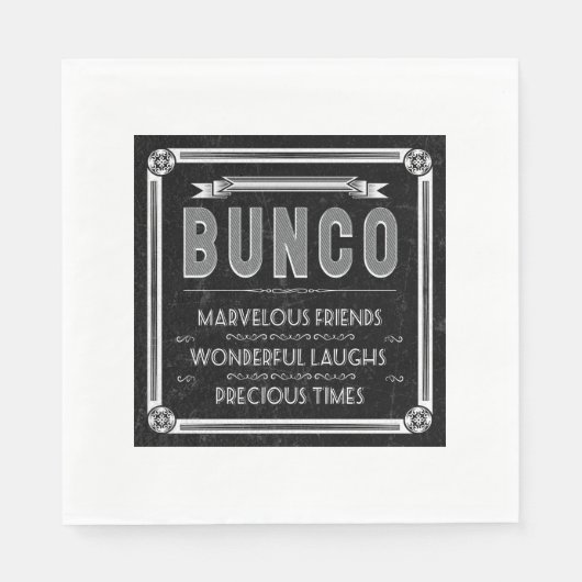 Bunco  Typografie Servet (Voorkant)