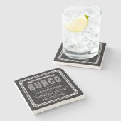 Bunco  Typografie Stenen Onderzetter (Zijkant)