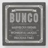Bunco Typografie Stenen Onderzetter (Voorkant)
