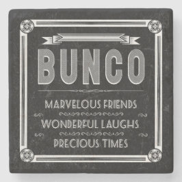 Bunco Typografie Stenen Onderzetter