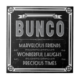 Bunco  Typografie Tegeltje