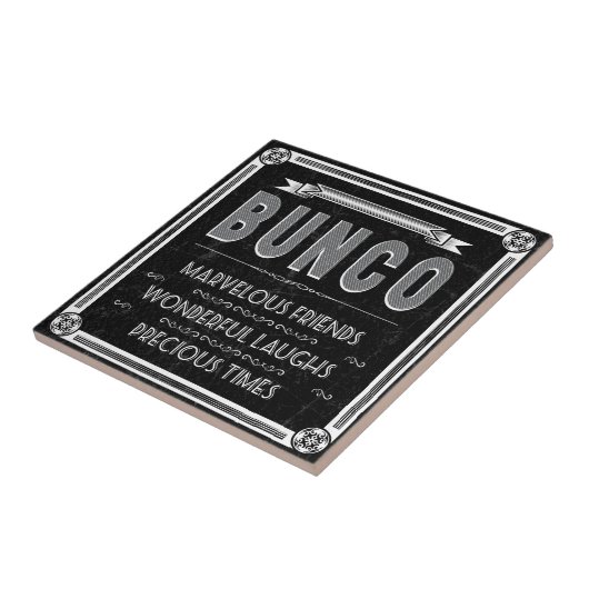 Bunco  Typografie Tegeltje (Zijkant)