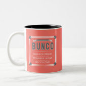 Bunco  Typography Coral Tweekleurige Koffiemok (Links)