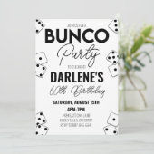 Bunco Verjaardag Uitnodiging Modern Eenvoudig (Staand voorkant)