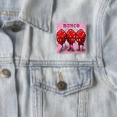 Bunco Vierkante Button 5,1 Cm (In situ)