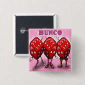 Bunco Vierkante Button 5,1 Cm (Voorkant /achterkant)