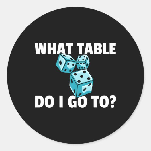 Bunco voor Bunco-spelers Ronde Sticker (Voorkant)