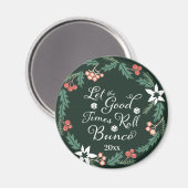 Bunco Vrolijke Kerstmis Vakantie krans dobbelstene Magneet (Voorkant / Achterkant)