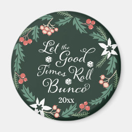 Bunco Vrolijke Kerstmis Vakantie krans dobbelstene Magneet