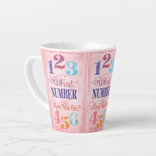 Bunco waar staan we op? latte mok (Linkerhoek)