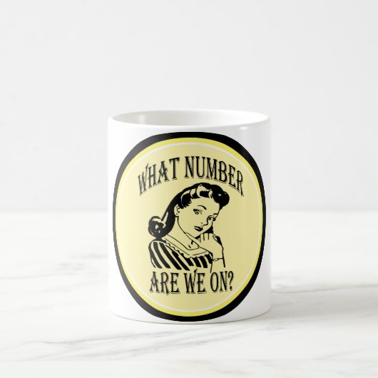 Bunco wat is ons nummer op #2 koffiemok (Center)