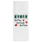 Bunco WIne Gift Retro Good Times Good Friends Wijn Cadeautas (Achterkant)