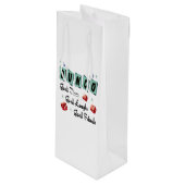 Bunco WIne Gift Retro Good Times Good Friends Wijn Cadeautas (Voorkant Gekanteld)